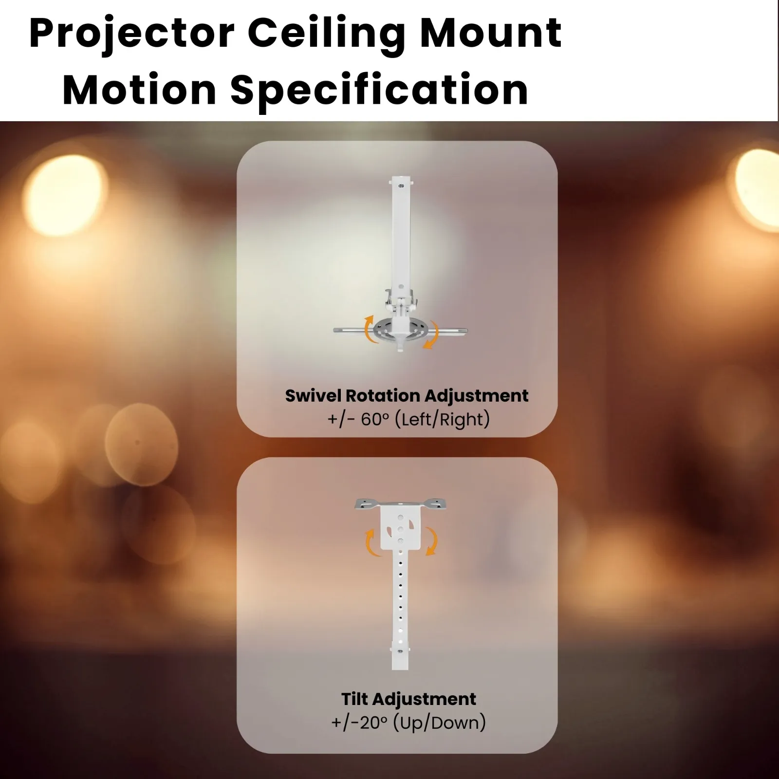Projector Stand Ceiling Mount 5Ft (T718-4) view 3